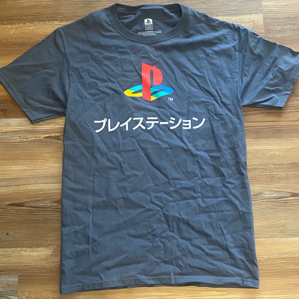 Sony PlayStation Logo Gray T-Shirt